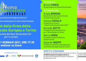 60 anni dalla firma della Carta Sociale Europea a Torino – Le opportunità del Next Generation EU per il sociale