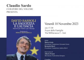 Locandina "Le idee e l'Europa di David Sassoli"
